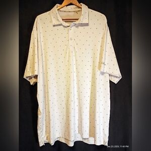 Walter Hagen Golf Polo Shirt Mens XXL White X cross Print Performance